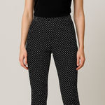 Anthropologie  Slim Fit Pant 0 Black Micro Dot Rockabilly Goth Pinup Vintage Photo 0