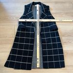 Anthropologie By  Quinn Windowpane Plaid Open Front Longline Vest One Size Photo 4
