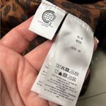 Ganni  Leopard Print Puff Sleeve V-neck Crossover Wrap Top Size 36 US 4 Small Photo 8