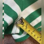Daily Practice Medium Anthropologie Green White Striped Shorts Tight Knit Cotton Photo 4