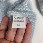 Paper Route clothing Co small medium blue gray Patterned Women's Sweater fuzzy Photo 3