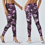 Fabletics Purple Floral Gaviota Leggings Activewear Athletic Yoga Running Gym Photo 1