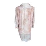 Wilfred  100% Silk Womens Size‎ Small Cream/pink Hi Low Henley Blouse Top Photo 4
