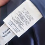 J.Crew Boucle Blue Faux Wrap fringed trim straight Photo 9