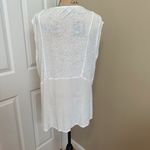 Lucky Brand Embroidered Linen Blend Tank Top Size 2XL Photo 2