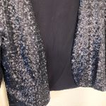Piazza Sempione Velvet By Graham & Spencer Black Razi Sequin Blazer Jacket Size Medium Photo 3