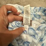 Chico's Chico’s Women Floral‎ Button-Up Shirt Blue White Sheer Long Sleeve Blouse Size L Photo 3