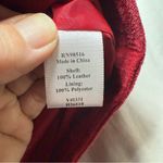 Coldwater Creek Red Suede Leather Zipper Jacket Lined Casual Biker Petite Small Photo 7