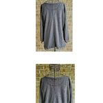 We The Free  Free People Back at It Henley Top Medium Gray Hi Low Oversiz… Photo 4