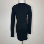 Black Sweater Dress Cable Knit Long Sleeve Sz Medium Photo 1