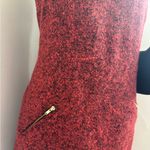 Loft  Sleeveless Orange Black Tweed Pocketed Dinner Dress Photo 3