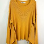 Free People  FP Beach Brig Tie Front Sweater Orange XS Photo 2