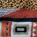 Vintage 90s Shorts High Waisted Baggy Mom Boho Abstract Animal Print Red Tan Black Photo 4