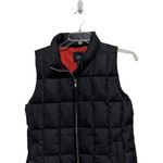 Gap  Black Women Insulted Puffer Vest Size Medium Square Stitch Equestrian Winter Photo 1