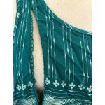 Roxy NWT Tunic Shirt Dress Swimsuit cover Up Medium Viscose IMPERFECT Teal Photo 3