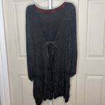 Sacred Threads Embroidered Black Tunic with Red and Green Floral Design Photo 6