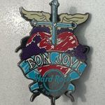 Hard Rock Cafe  Bon New York Jovi Heart Pin - Red, Blue, Purple Photo 0