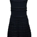 Dior Christian  Black Sleeveless Ruffle Mini Dress Sz. S/4 Photo 0