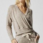 Sundry  Women's Snakeskin Print Wrap Sweater in Sand Size 2 / Medium Long Sleeve Photo 1