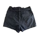 American Eagle Paperbag Tie Waist Black Jean Shorts High Rise Casual size 6 Photo 2