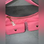 Juicy Couture Bag Pink Denim Shoulder Bag JC Logo Handbag Purse w/ Shimmer Photo 4