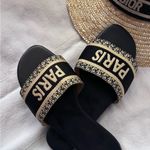 Lavishly Paris Women’s City Paris Black Slides Size: 8 Multiple Photo 12