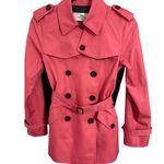 Coach Pink Double-Breasted Trench Coat XS Photo 10