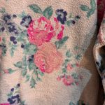 American Eagle Outfitters womens floral terry cloth sweatshirt white/pink L Photo 3