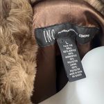 INC International Concepts Brown 3 Button Faux Fur Short Coat Jacket Size L Photo 6