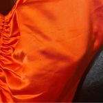 Jason Wu Jason‎ Wu Orange/Red Satin Feel Midi Dress Size Large Photo 5