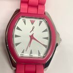 Avon Breast Cancer Crusade Pink quartz analog Watch Silicon band running Photo 1