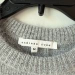 Endless Rose Endless‎ Rose Ruffled Cut Out Sleeve Sweater Grey M Photo 3