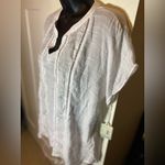 Dept222 White & Metallic Silver Embroidered V Photo 6