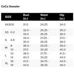 CeCe  Mockneck Contrast Sleeve Sweater Black Small Photo 8