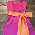 Alfred Angelo  Pink and Orange strapless gown, size 2 C30 Photo 1