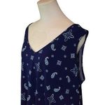 Women's Belle Blue Pattern Tank Top Photo 0