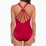 Magicsuit Women’s Drew One Piece Swimsuit Vamp Strappy Back Sz 16 Pink Photo 3