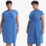 MM.LaFleur  Hailey Wrap Dress Blue Size +2 NWT New Cerulean‎ Career Academia Photo 2