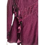 Jack & Jinger Vintage Sweater L Merlot Multi Media Fabric Distressed Whimsigoth Red Size L Photo 4