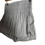 Free People FP Movement The Way Home Gray Smocked High Rise Athletic Shorts M Photo 3