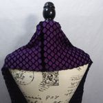 Kenneth Cole  Purple Blue Silk Rayon Mermaid Fringe Scarf Photo 7