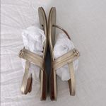 Coach  Caterine Gold Leather Chainlink Sandals 7.5 Photo 5