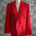 Ann Taylor LOFT Orange Boucle Blazer Jacket Size 10 Photo 0