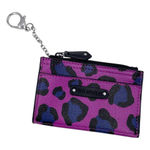 Vera Bradley  Purple Leopard Spot Wallet Slim Coin Purse Keychain Faux Leather Photo 0