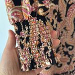 Who What Wear Black and Orange Ruffled Tiered Dress Sz S Photo 4