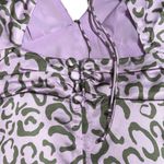 For Love & Lemons Purple Leopard Print Long Sleeve June Mini Dress US S Photo 9