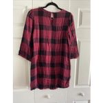 Cloth & Stone  Anthropolgie Womens Medium Buffalo Plaid Gauzy Mini Dress Photo 5