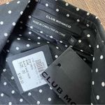 Club Monaco  Polka‎ Dot Black Cotton Button Down Shirt Dress 00 Photo 3