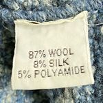 Harley of Scotland Winter Blue Fair Isle Wool Cardigan Sweater Womens Size Large Photo 6