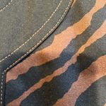 Maggy London Brown Black Zebra Stripe Animal Print Full Zip Blazer Top Sz 14 Photo 5